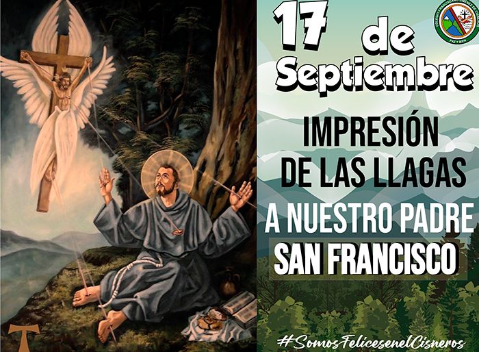 17 DE SEPTIEMBE: IMPRESIÓN LLAGAS A  NUESTRO PADRE SAN FRANCISCO
