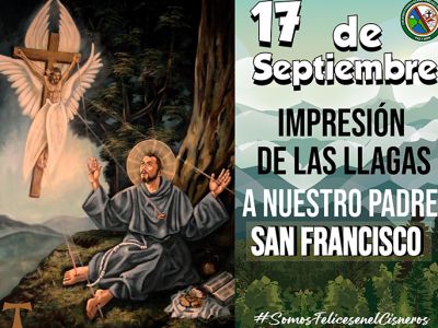 17 DE SEPTIEMBE: IMPRESIÓN LLAGAS A  NUESTRO PADRE SAN FRANCISCO 
