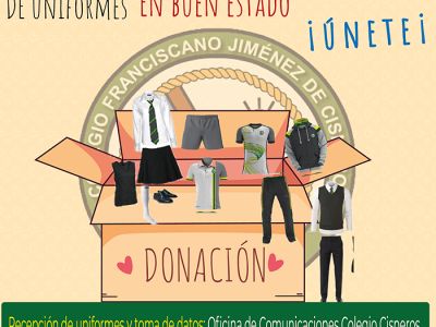 DONACIÓN DE UNIFORMES EN BUEN ESTADO. ¡ÚNETE! 