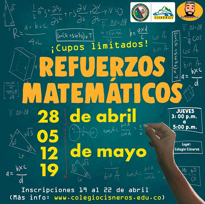 INSCRIPCIONES ABIERTAS PARA REFUERZOS MATEMÁTICOS