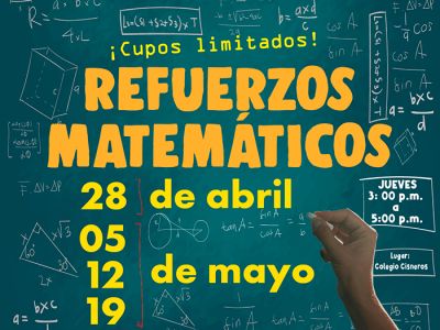 INSCRIPCIONES ABIERTAS PARA REFUERZOS MATEMÁTICOS 