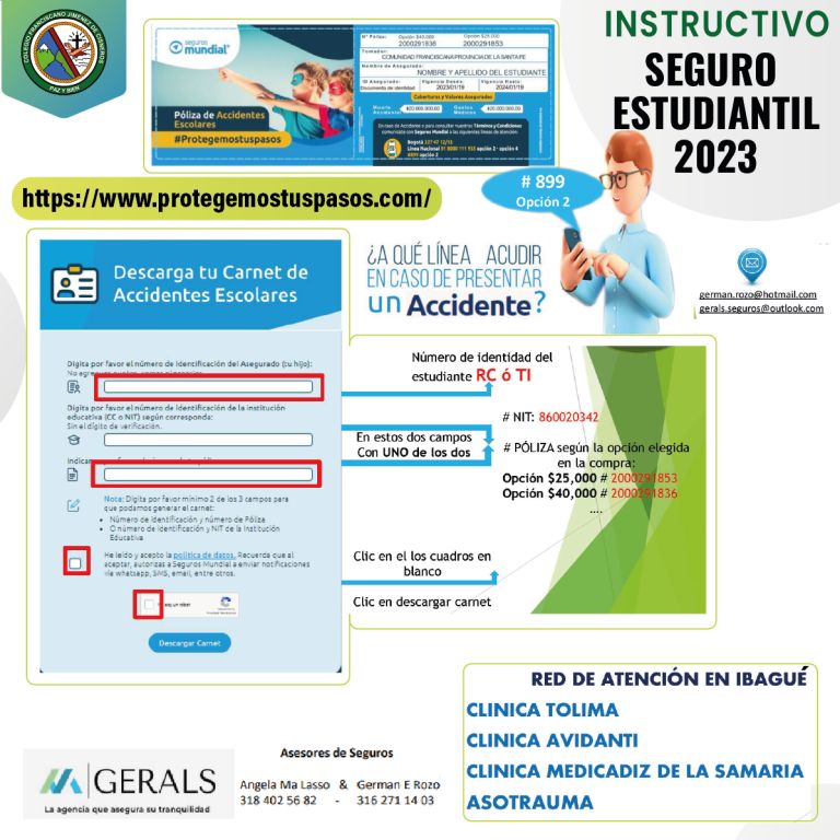Así puede descargar el carné de seguro estudiantil