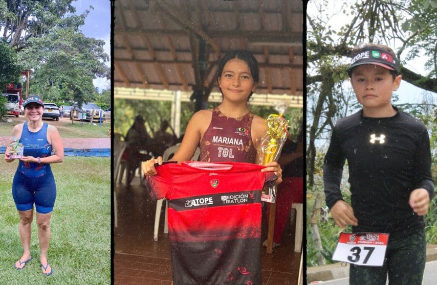 DOCENTE Y ESTUDIANTES CISNERISTAS SE DESTACARON EN COMPETENCIA DE TRIATLÓN