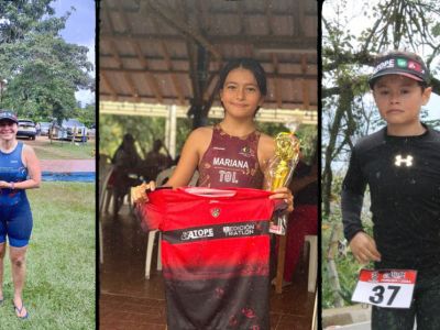 DOCENTE Y ESTUDIANTES CISNERISTAS SE DESTACARON EN COMPETENCIA DE TRIATLÓN 