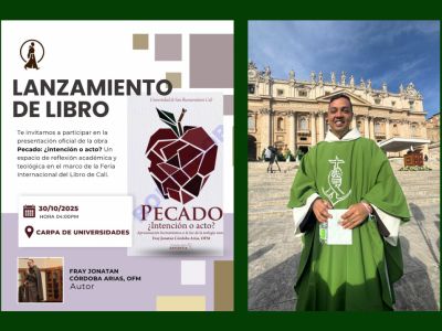 CON ORGULLO CELEBRAMOS LA PUBLICACIÓN DEL NUEVO LIBRO DE FRAY JONATÁN CÓRDOBA ARIAS, OFM 