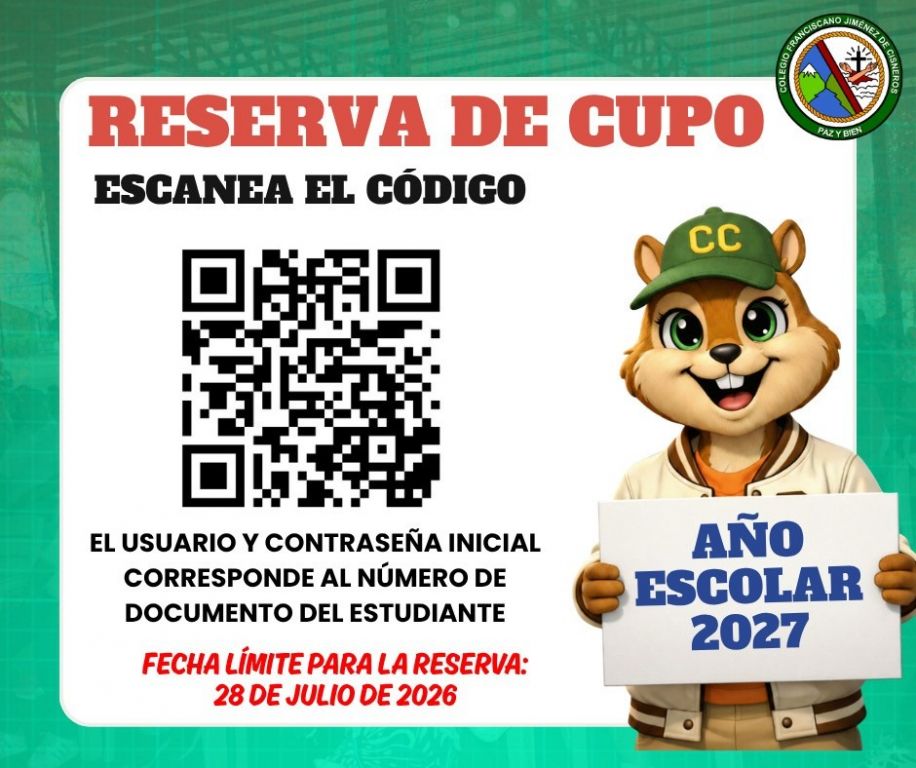 La reserva de cupo para el año escolar 2027 ya está disponible. 📚💚