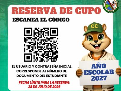 La reserva de cupo para el año escolar 2027 ya está disponible. 📚💚 